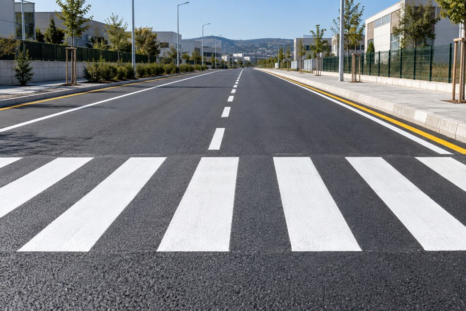 Yol çizgi boyama uygulama örneği